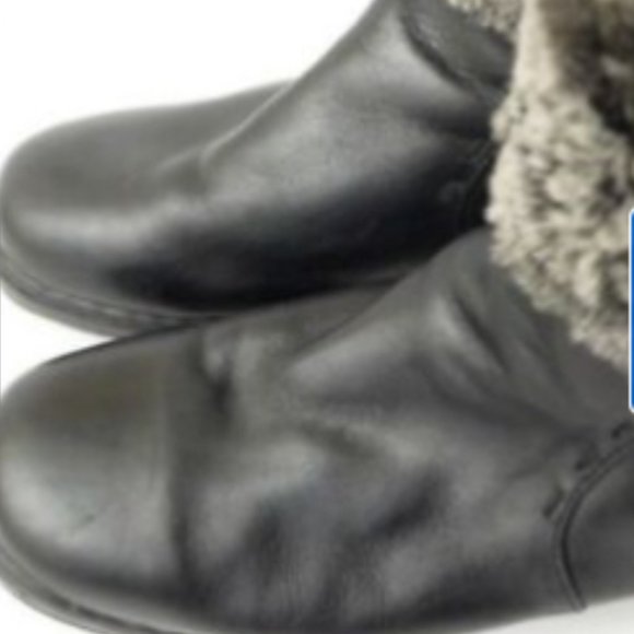 Biondo Womens Wool Lined Black Leather Mid-Calf Boots Size 10M - Picture 5 of 7